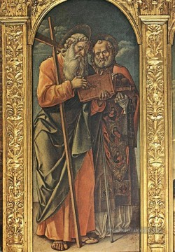 Sts Andrew et Nicolas de Bari Bartolomeo Vivarini Peinture à l'huile